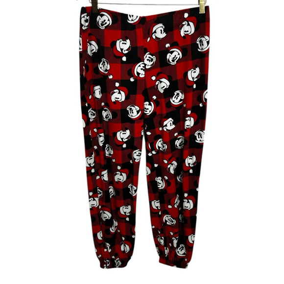 Women's Disney Red Mickey Mouse Christmas Pajama Set Sz Large Pant & Top Pj's - Picture 8 of 9